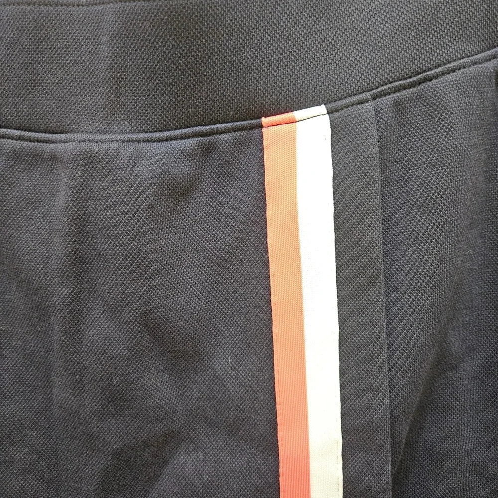 T by‎ Talbots Womens Navy Blue Tennis Skirt with Coral Stripes Size Medium New - Picture 3 of 9